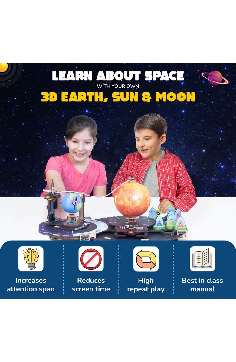 Smartivity Earth Sun Moon Space Stem Wooden Model, Alternate, color,