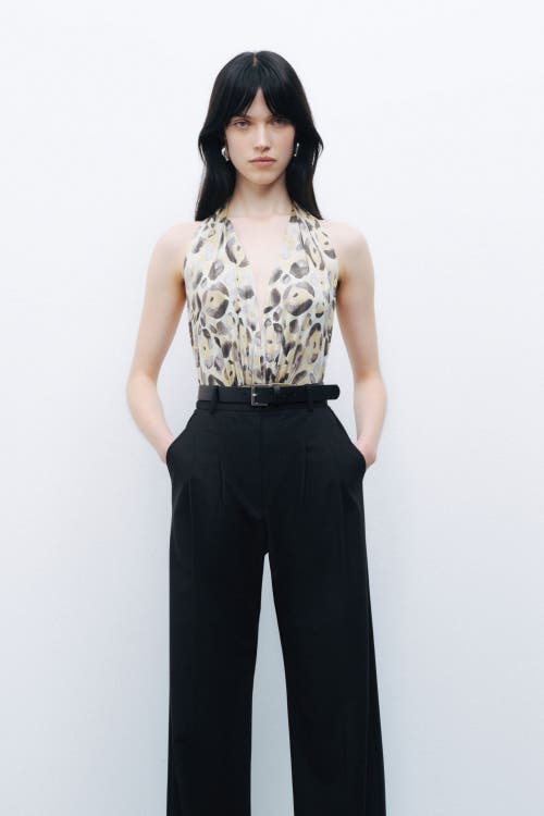Nocturne Halter Neck Bodysuit In Multi-colored