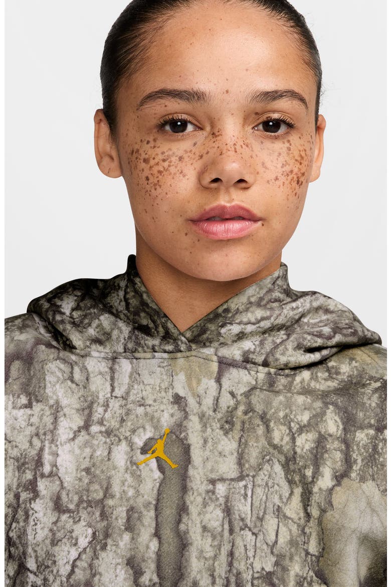 Jordan Brooklyn Fleece Print Hoodie, Alternate, color, 100 WHITE/BRIGHT CITRON
