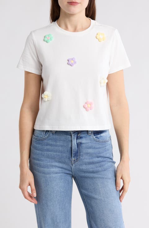 3D Flower T-Shirt