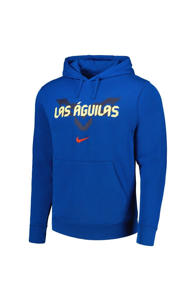 Nike Men's Nike Blue Club America NSW Club Fleece Pullover Hoodie, Alternate, color, 
