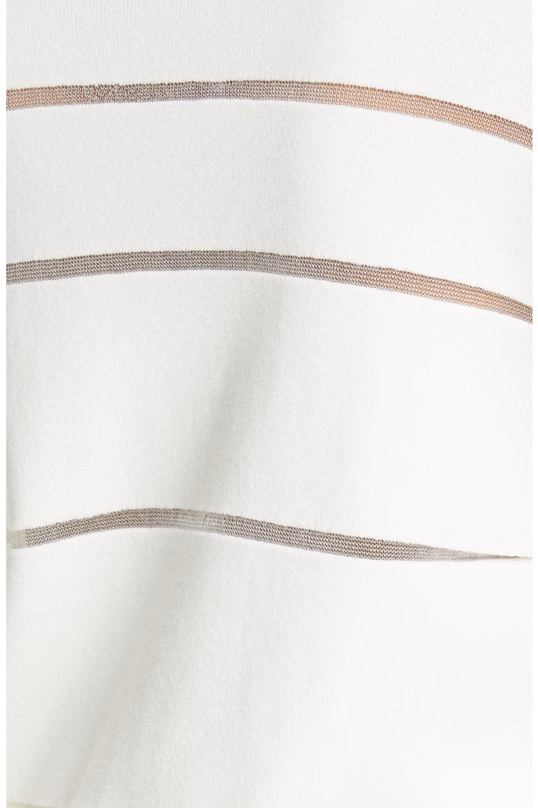 Sheer Stripe Cardigan, Alternate, color, WHITE