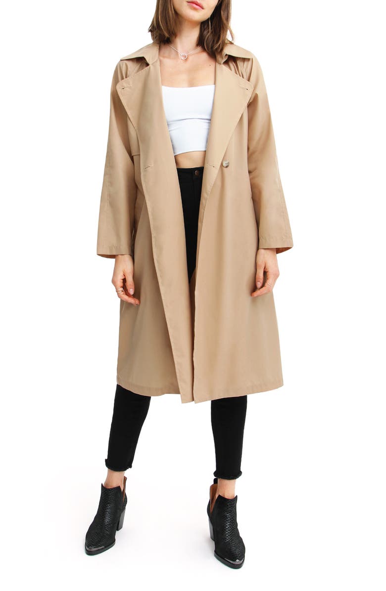 Belle & Bloom BELLE AND BLOOM Rain On Me Packable Trench Coat, Alternate, color,