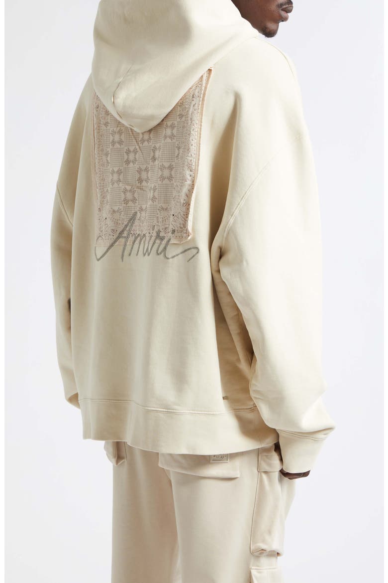 Oversize MA Check Patch Appliqué Hoodie, Alternate, color, ALABASTER