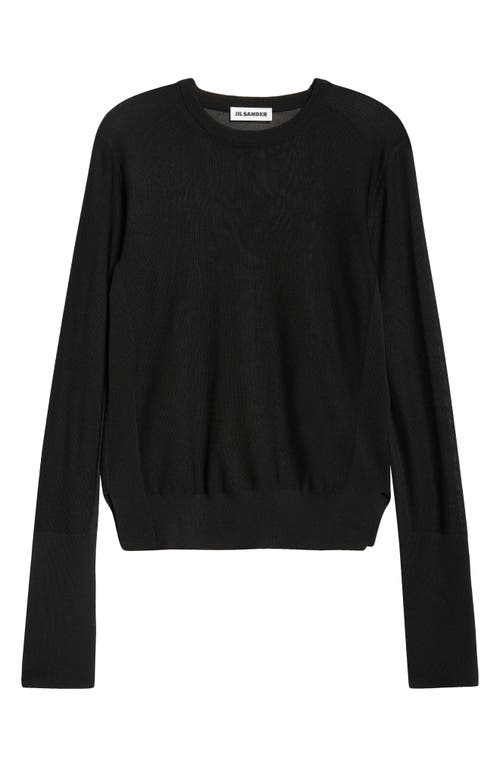 Jil Sander Crewneck Sweater In Black