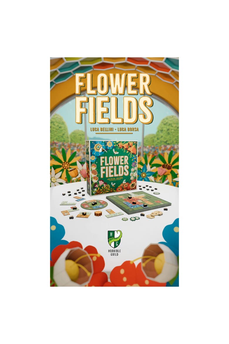 Flower Fields Tile Placement Board Game, Ages 8+, Alternate, color, Multicolored