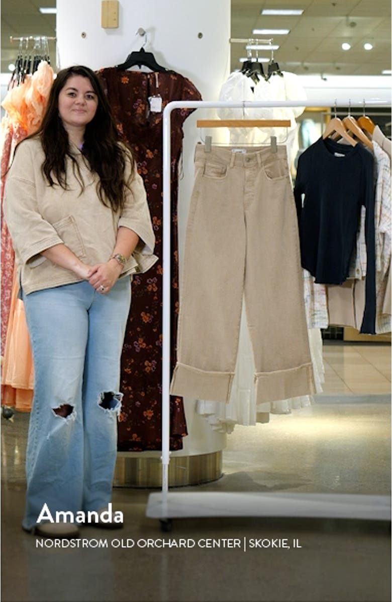 Sasha Cuff High Waist Ankle Wide Leg Jeans, sales video thumbnail