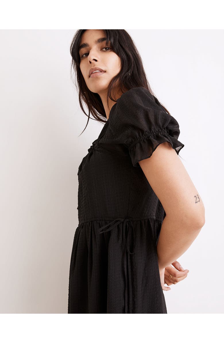 Madewell Square Neck Tiered Midi Dress, Alternate, color,