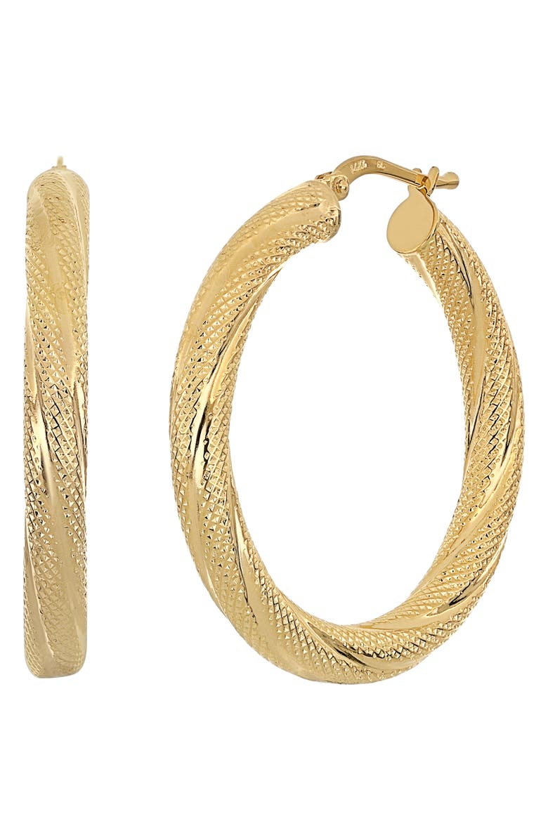 Bony Levy 14K Gold Ofira Mesh Hoop Earrings, Main, color, 