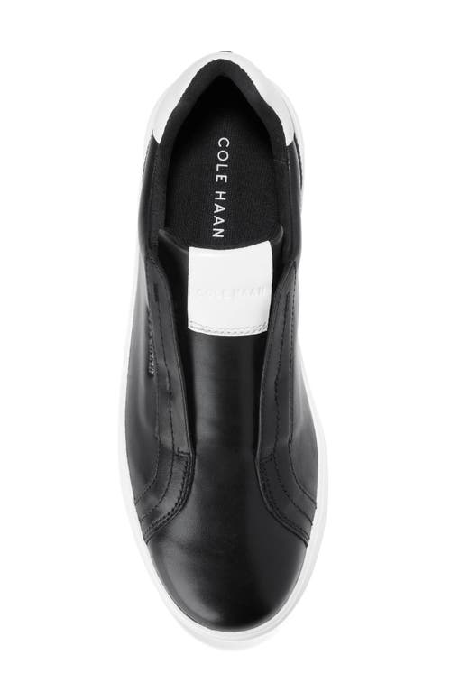 Cole Haan Grand Crosscourt Luxe Slip-on Sneaker In Black