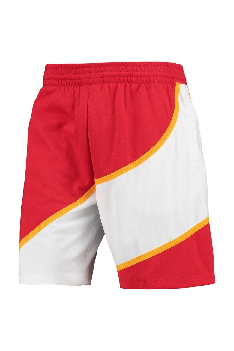 Men's Mitchell & Ness Red Atlanta Hawks 1986 Hardwood Classics 75th Anniversary Swingman Shorts, Alternate, color, Red