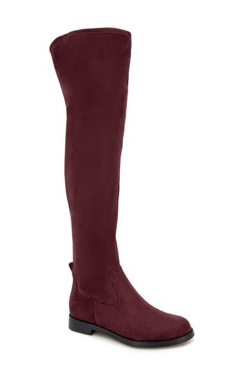 Reaction Kenneth Cole Windy Knee High Boot In Burgundy