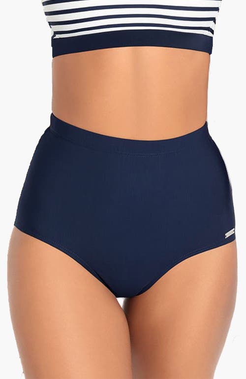 Lascana Shaping High Waisted Bikini Bottom In Blue