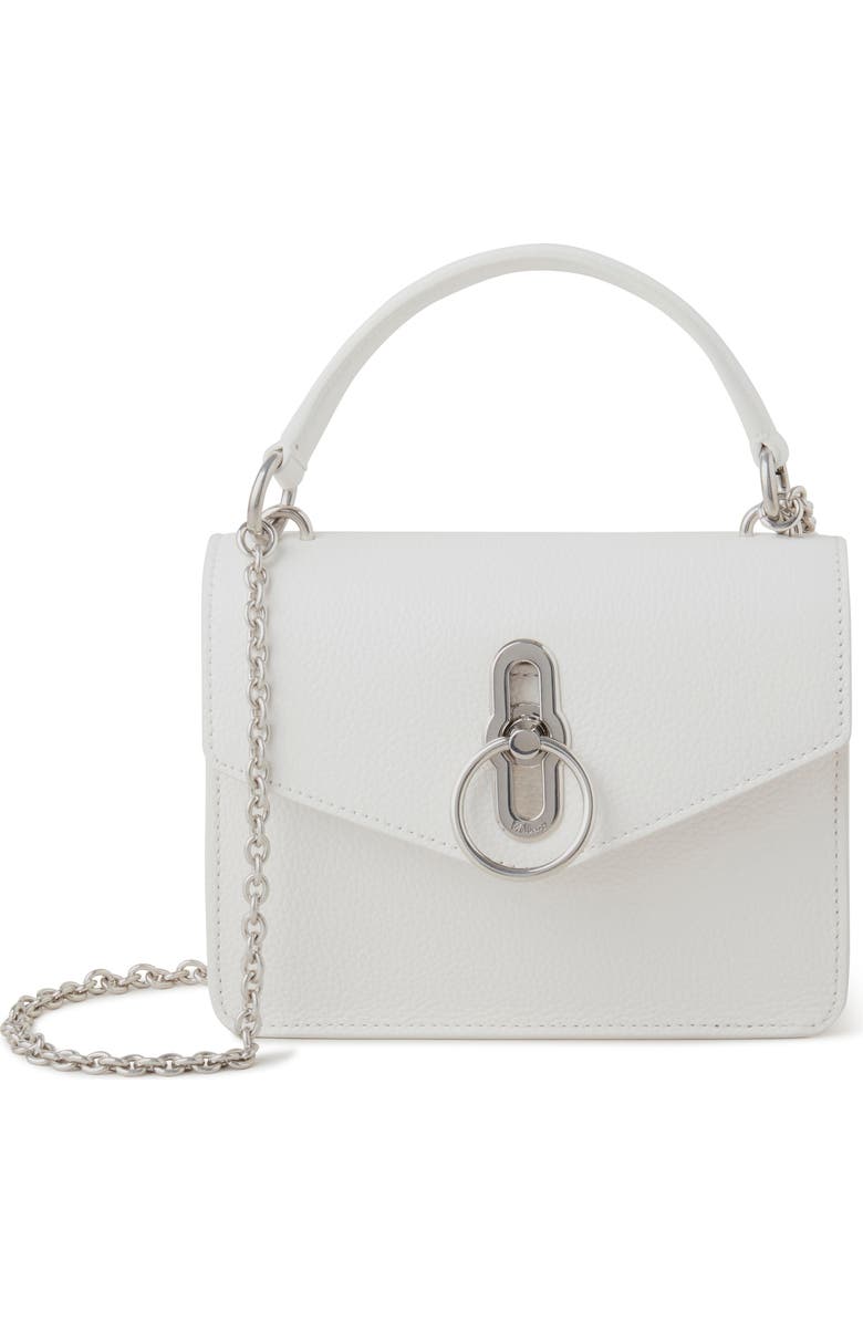 Mulberry Small Amberley Leather Crossbody Bag, Main, color, White