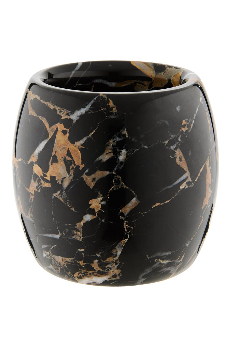 Athenas Marble Tumbler, Main, color, BLACK/ GOLD
