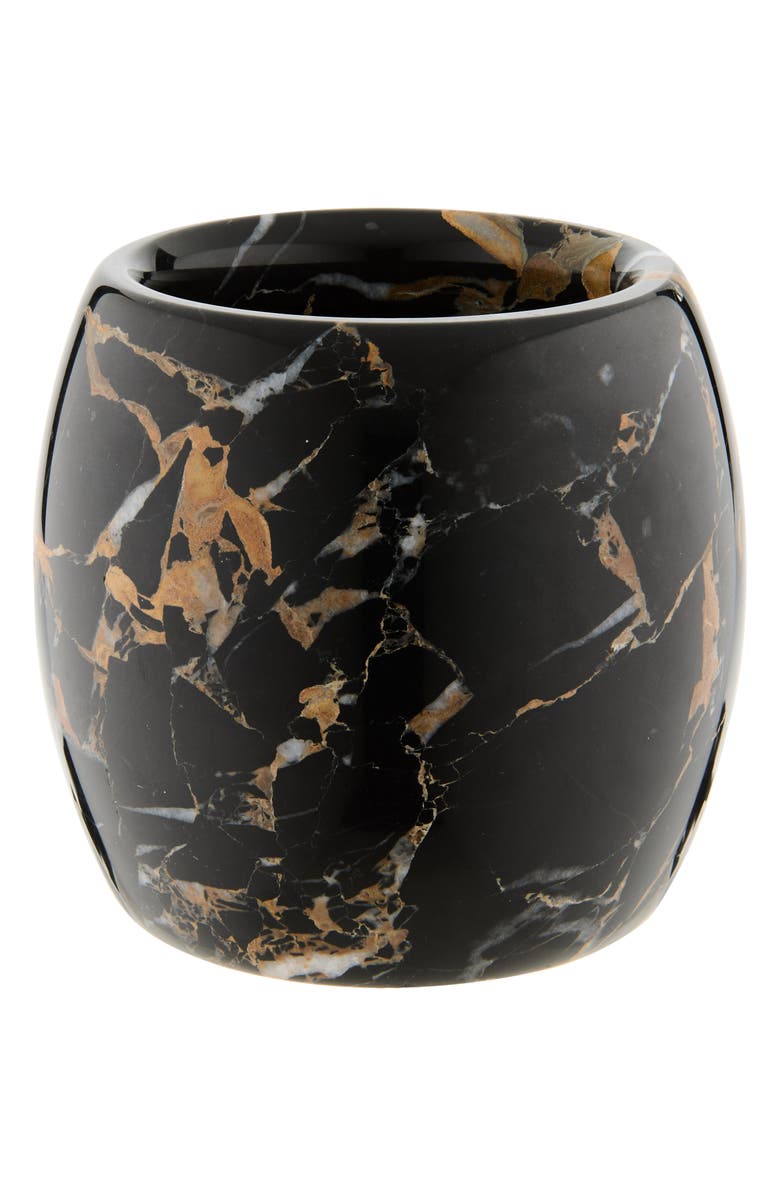 Kassatex Athenas Marble Tumbler, Main, color, Black/ Gold