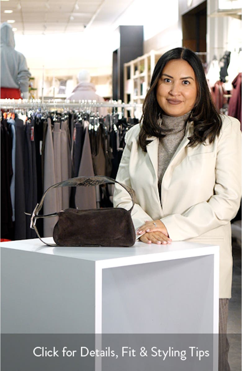 Scarlett Suede & Snake Embossed Leather Shoulder Bag, sales video thumbnail