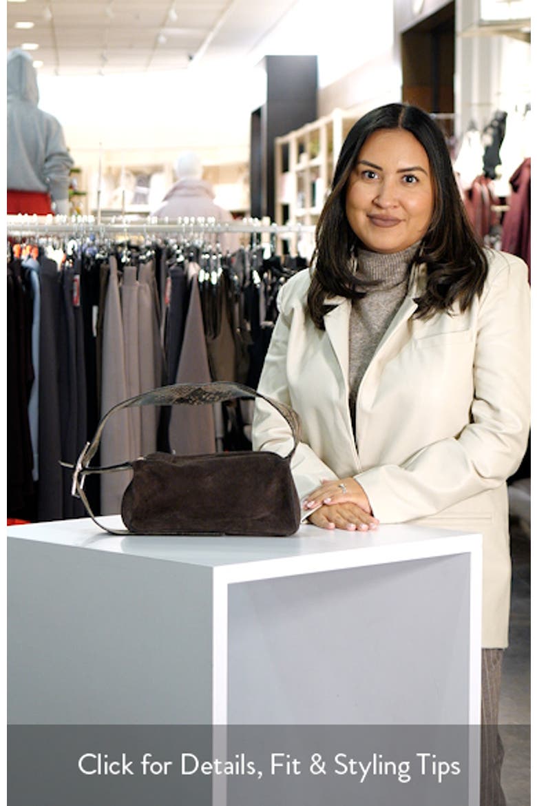 Scarlett Suede & Snake Embossed Leather Shoulder Bag video