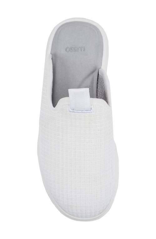 Lusso Cloud Pelli Waffle Knit Slipper In White