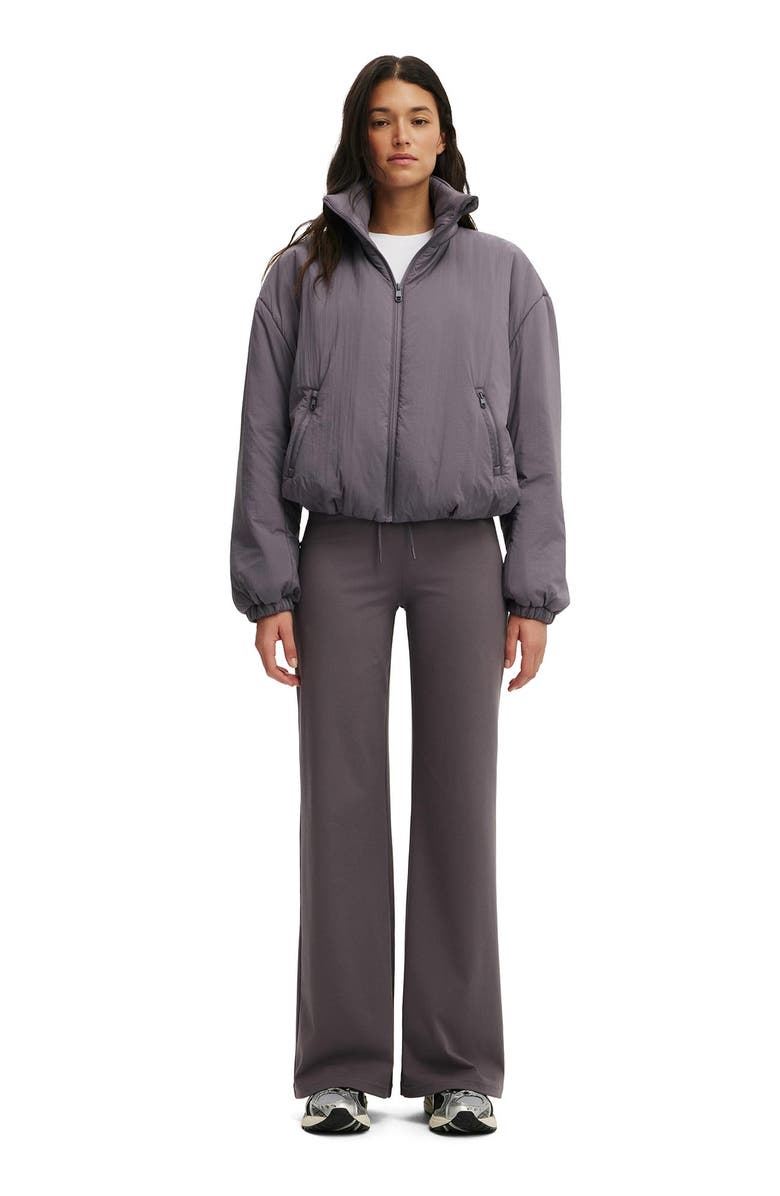 COTTON ON BODY Women's Active Ultra Light Padded Bomber Jacket, Alternate, color, Violet Grey