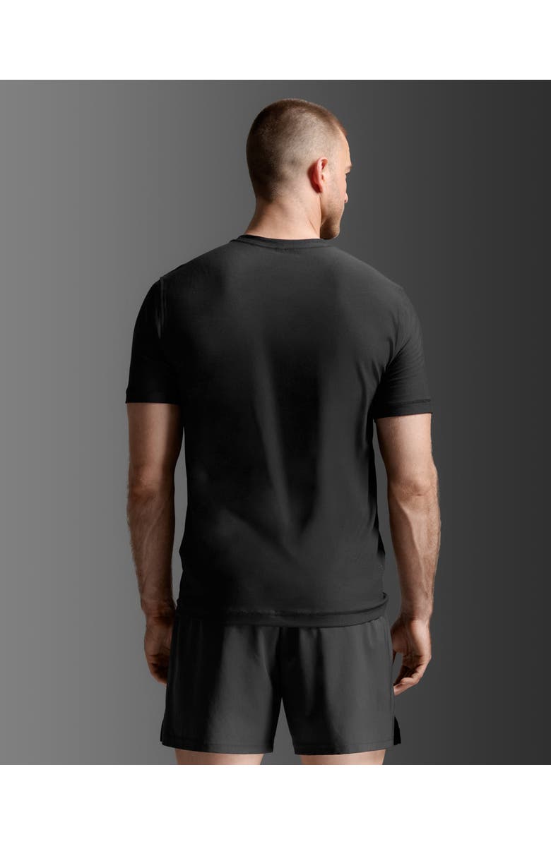 2XU Mens Signature Tee, Alternate, color, Black/Black