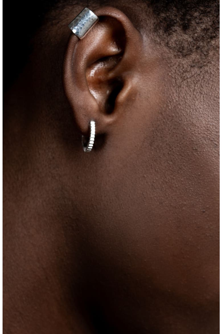 Men's Small Humbug Hoops, Alternate, color, Sterling Silver