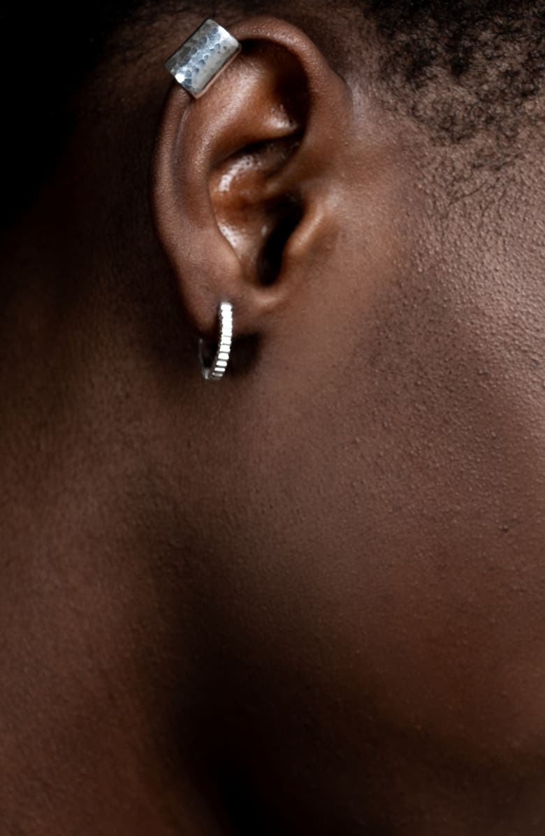 Dower & Hall Men's Small Humbug Hoops, Alternate, color, Sterling Silver