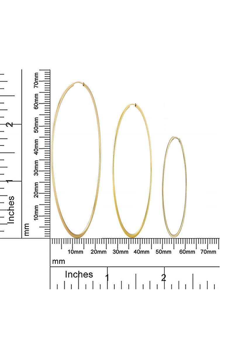 BLING JEWELRY Set of 2 Minimalist Hoop Earrings, Alternate, color,