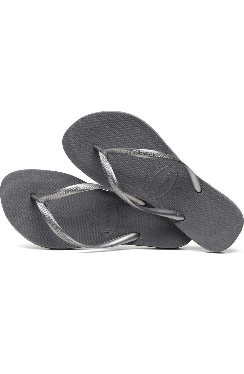 Havaianas Slim Flip Flop, Alternate, color, Steel Grey