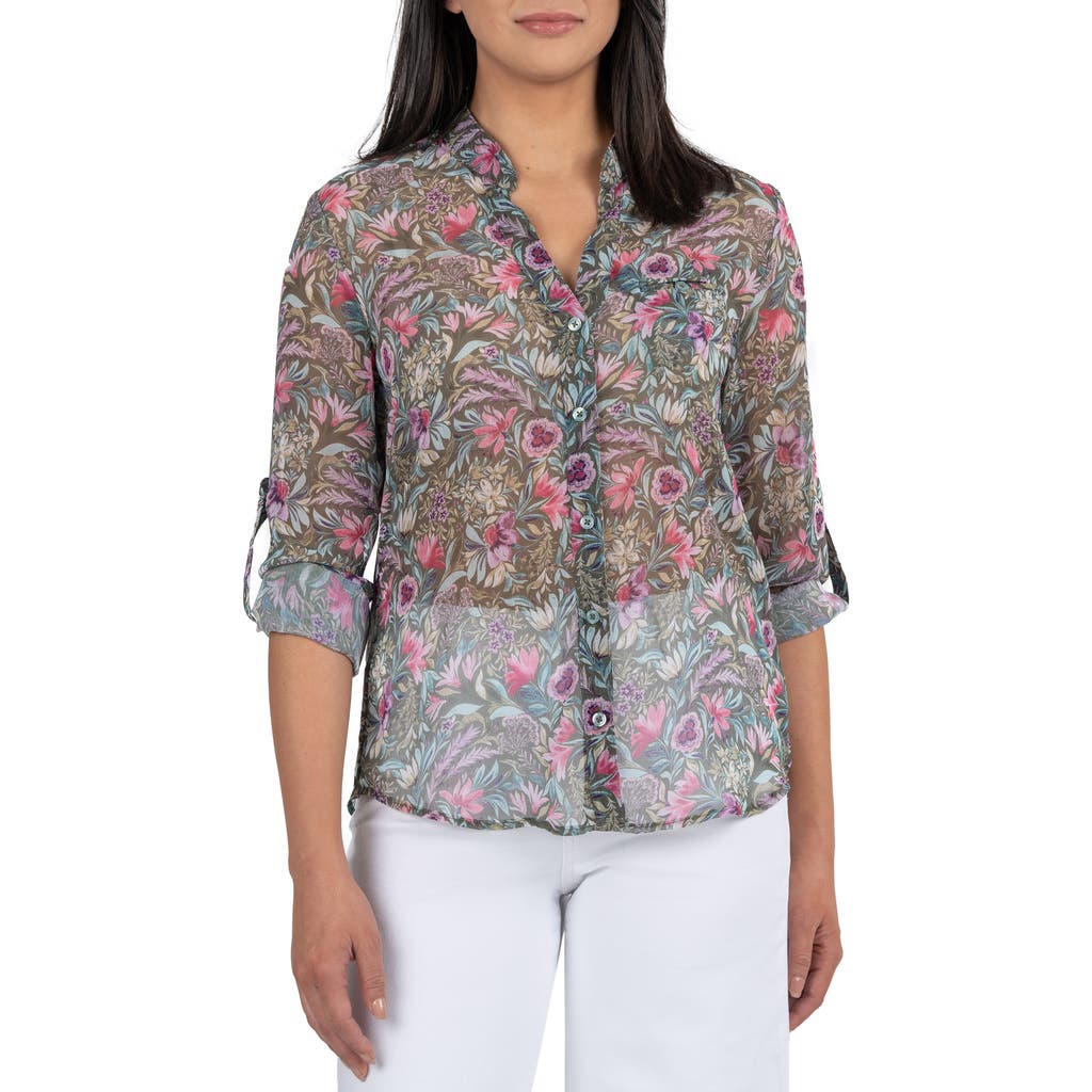 Kut From The Kloth Jasmine Chiffon Button-up Shirt