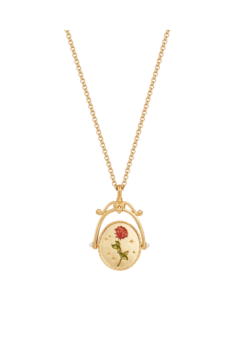 R Initial Rose Gold Spinner Chain Necklace, Alternate, color, Gold