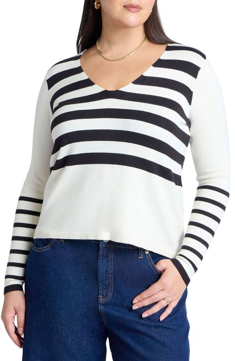 Abstract Striped Sweater