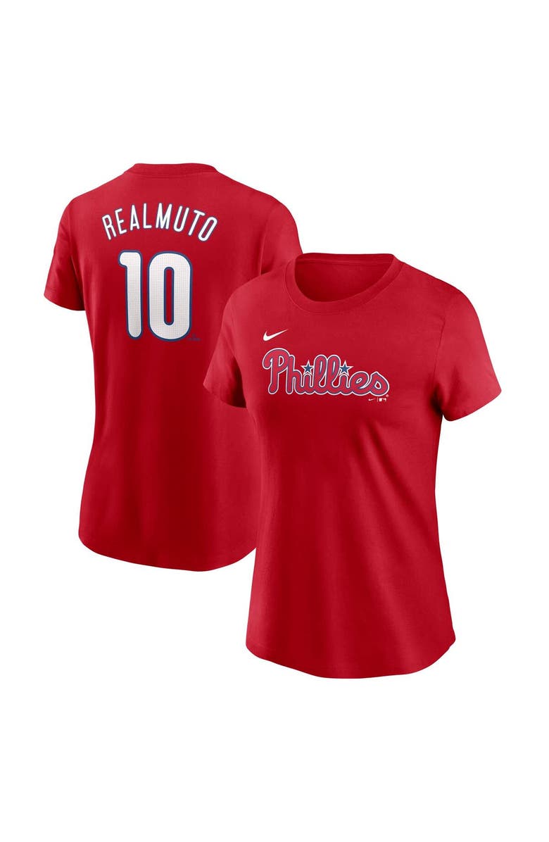 Nike Women's Nike J.T. Realmuto Red Philadelphia Phillies Fuse Name & Number T-Shirt, Main, color, Red