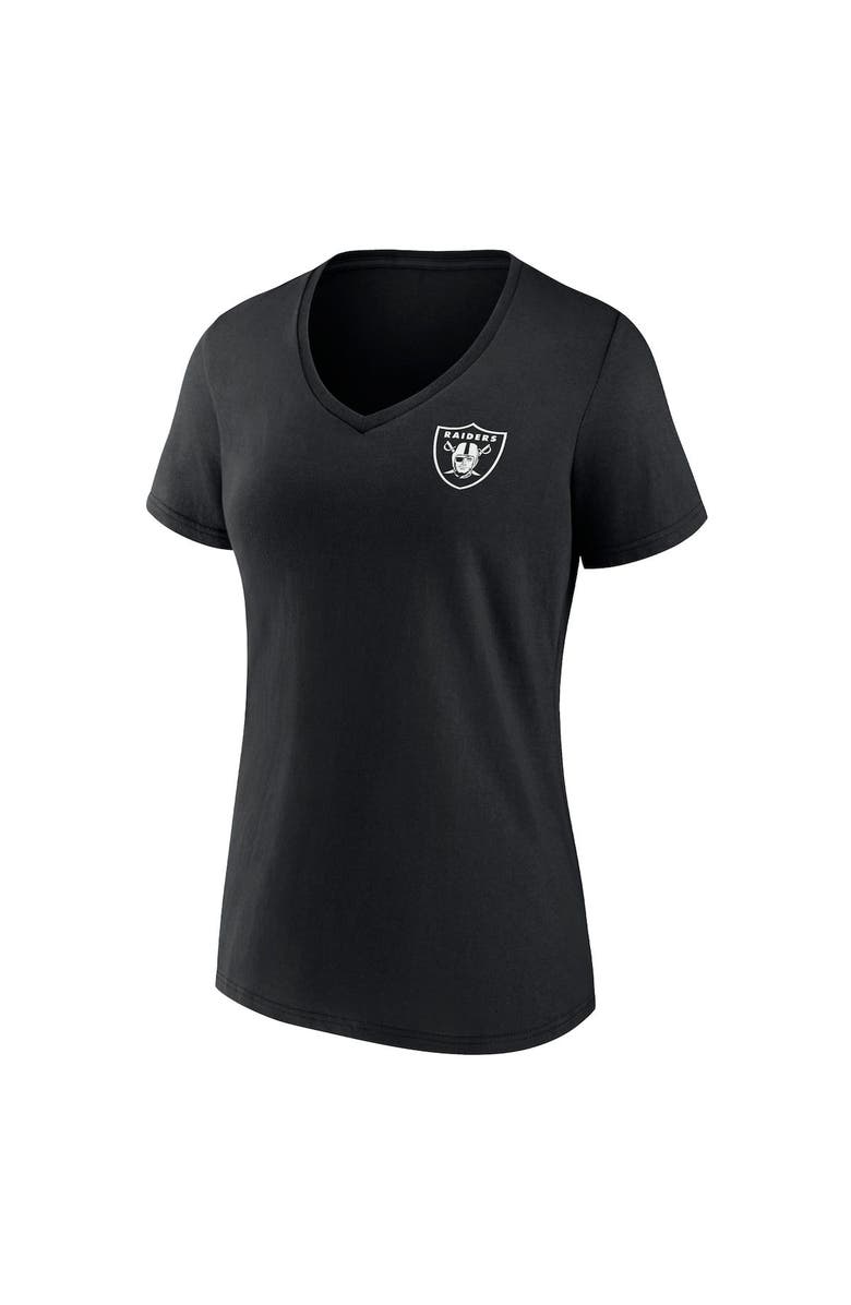 FANATICS Women's Fanatics Branded Black Las Vegas Raiders Plus Size Mother's Day #1 Mom V-Neck T-Shirt, Alternate, color,