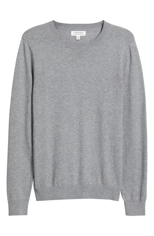 Nordstrom Crewneck Cotton & Cashmere Sweater In Gray