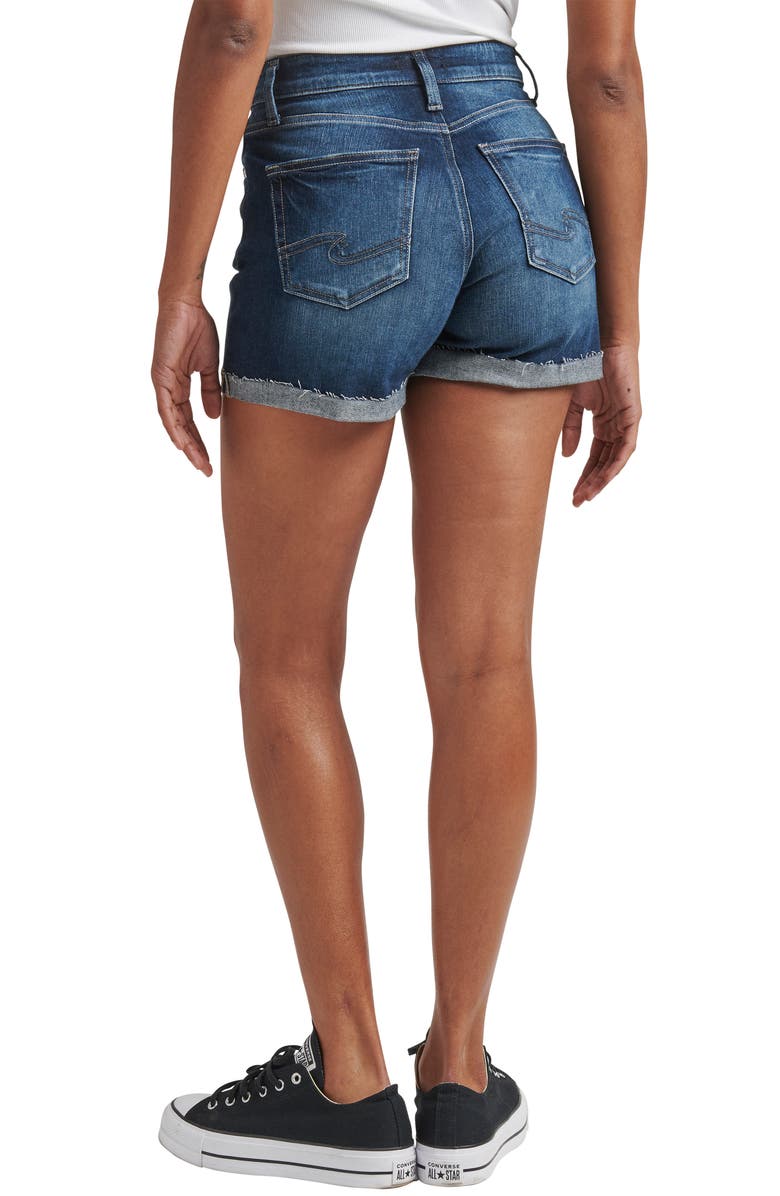 Silver Jeans Co. Avery High Waist Denim Cutoff Shorts, Alternate, color,