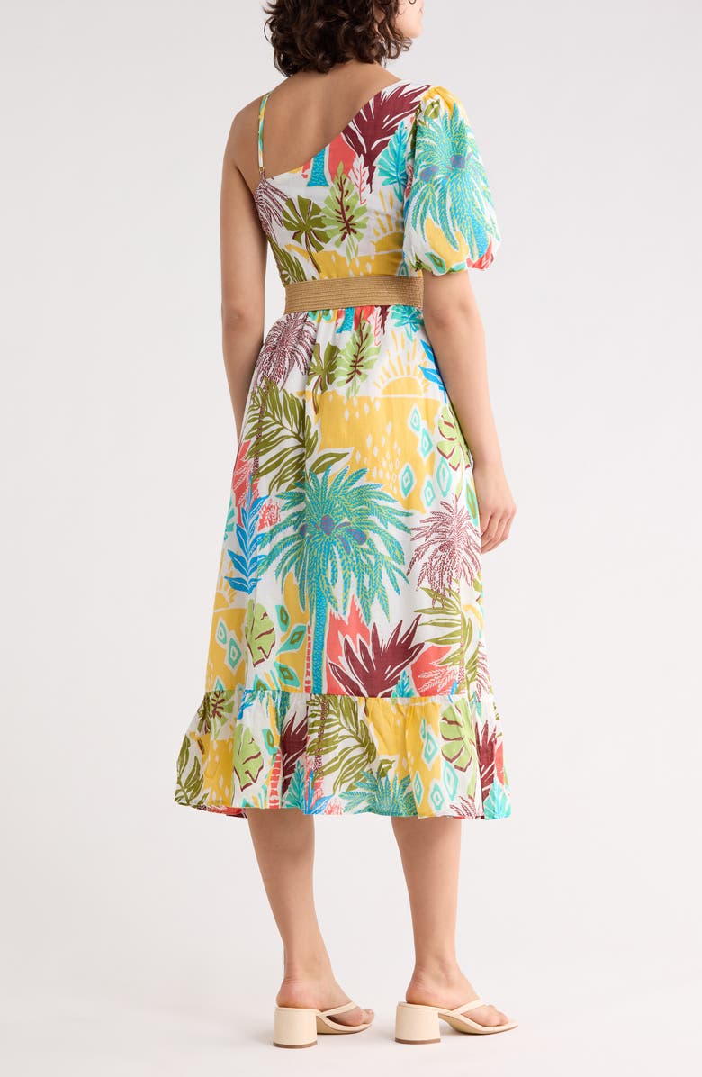 Tori Richard Pieces of Paradise Rhiannon Puff Sleeve Cotton Maxi Dress, Alternate, color, Multi Color