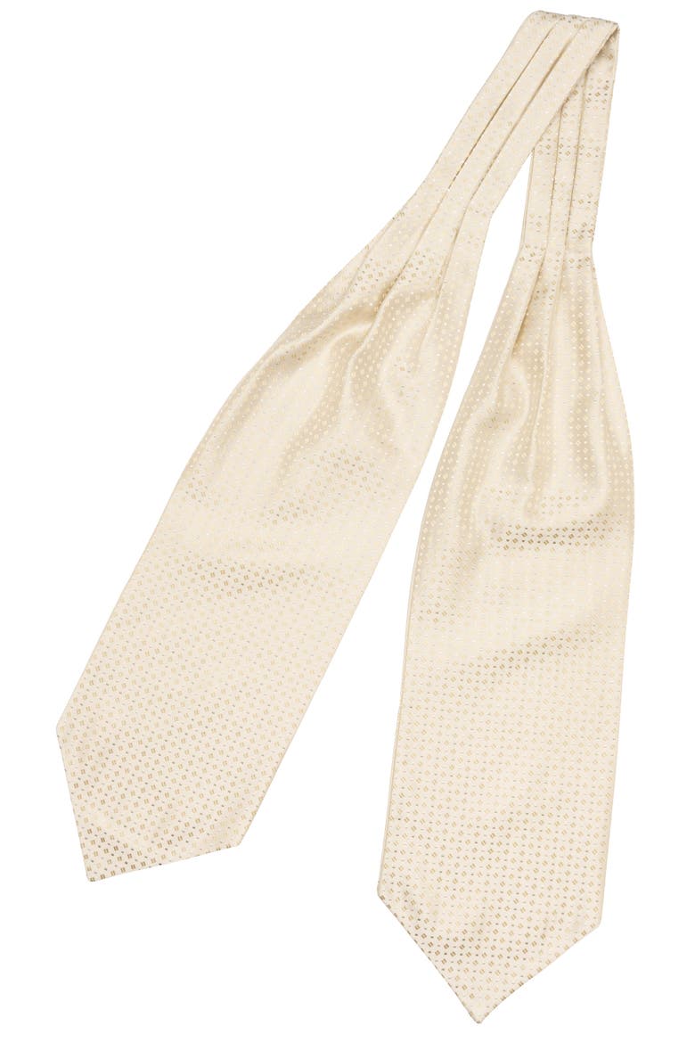 Valentino - Silk Ascot Cravat Tie for Men, Alternate, color, Champagne