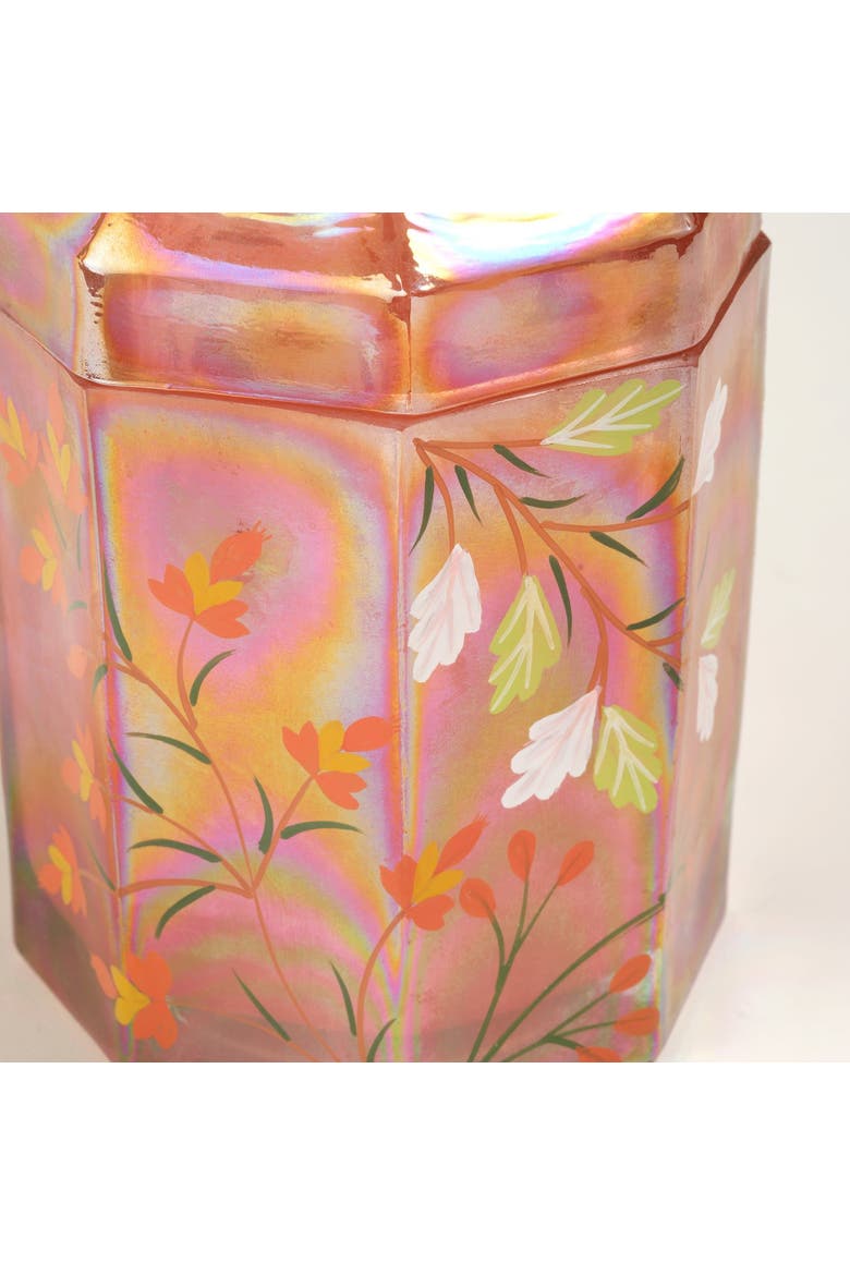 Aravali Hand-Painted Glass Decorative Object Pink, Alternate, color, Pink