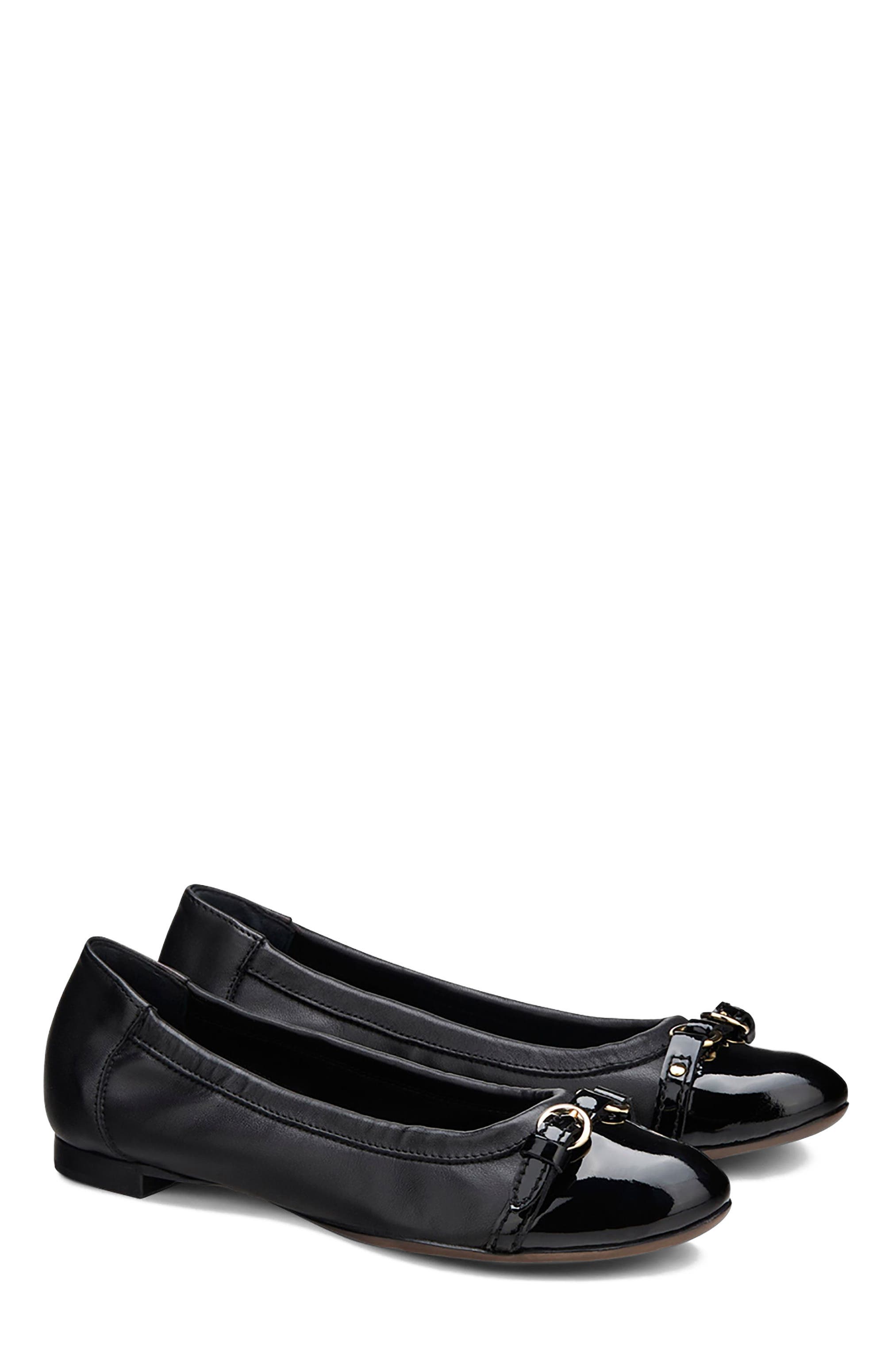 AGL Monika Cap Toe Ballet Flat, Alternate, color, Black