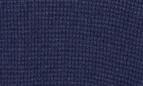 Cyrus Step Hem Waffle Stitch Sweater In Seaport Heather