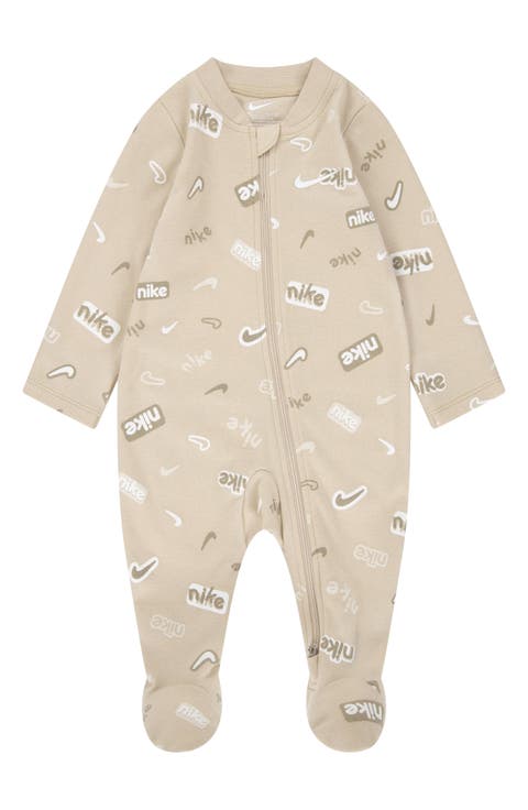 Logo Print Zip Footie (Baby)