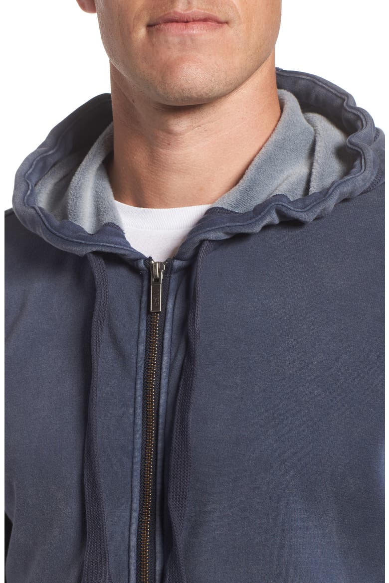 Elliot Washed Zip Hoodie, Alternate, color, NAVY