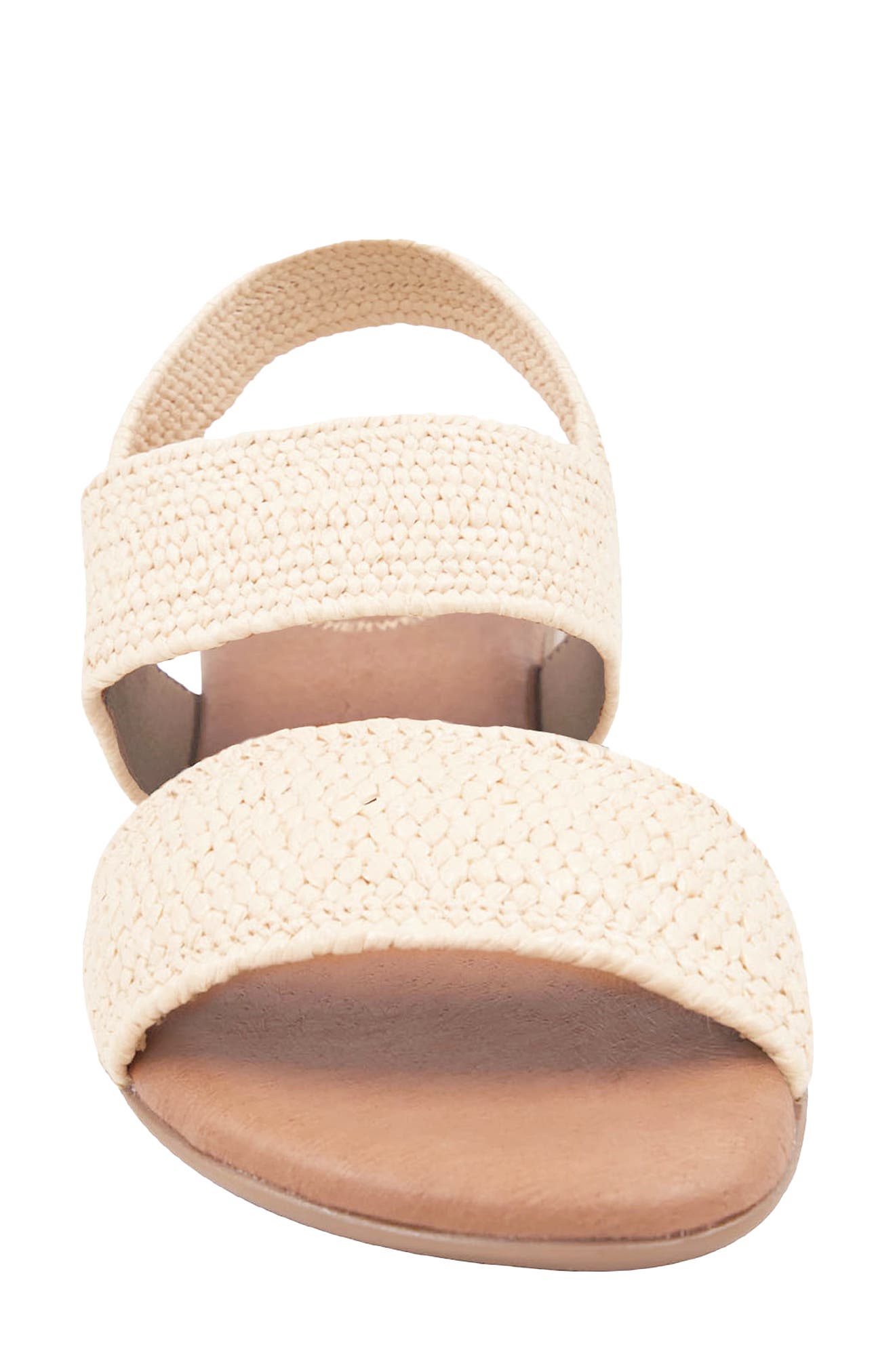 Nigella Featherweight Woven Slingback Sandal, Alternate, color, NATURAL