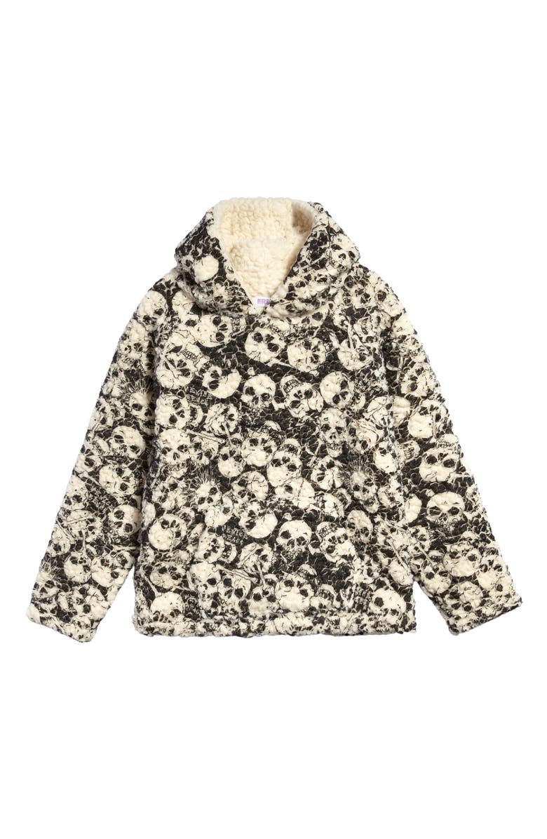 ERL Gender Inclusive Skull Print Fleece Hoodie, Alternate, color,