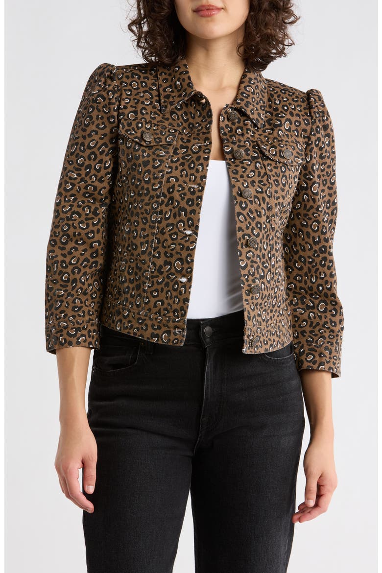 Averill Denim Jacket, Main, color, WARM LEOPARD