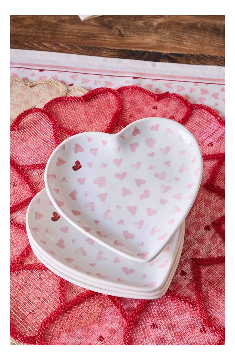 Juliska Love You More Ceramic Heart Tray, Alternate, color, Pink