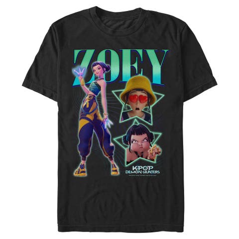 Men's KPop Demon Hunters Zoey Super Star Logo  Graphic T-Shirt