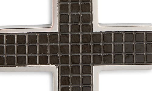 Nordstrom Rack Cross Pendant Necklace In Black- Stainless