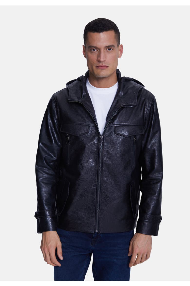 Adrian Leather Jacket, Alternate, color, Black